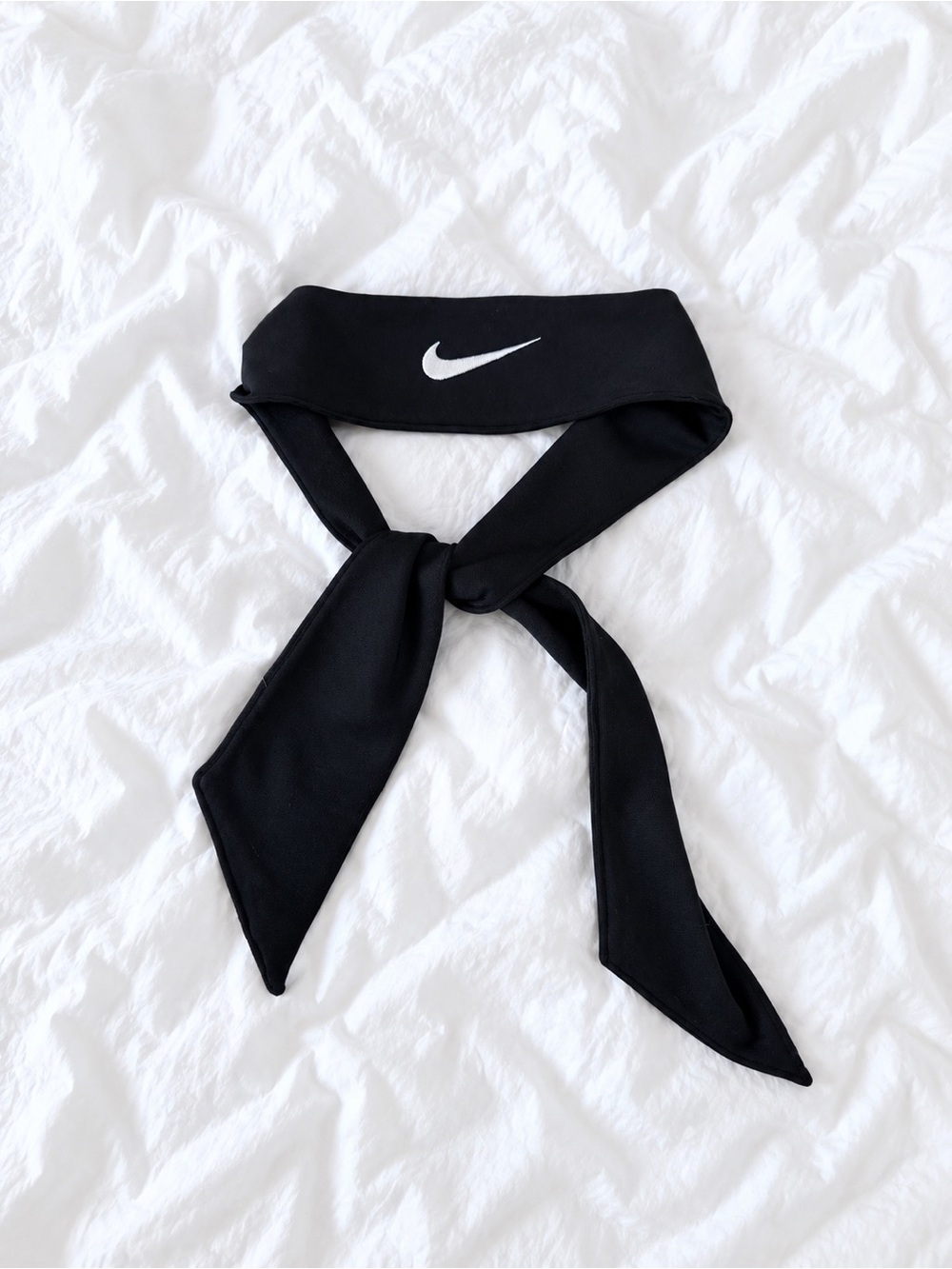 Nike Black Women's Athletic Scarf with White Swoosh